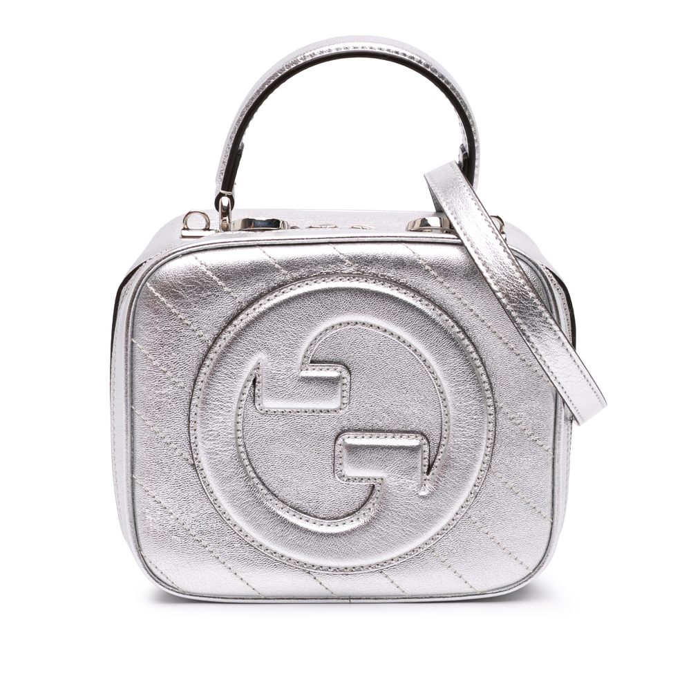 Pre-Loved Gucci Matelasse Metallic Calfskin Blondie Top Handle Satchel